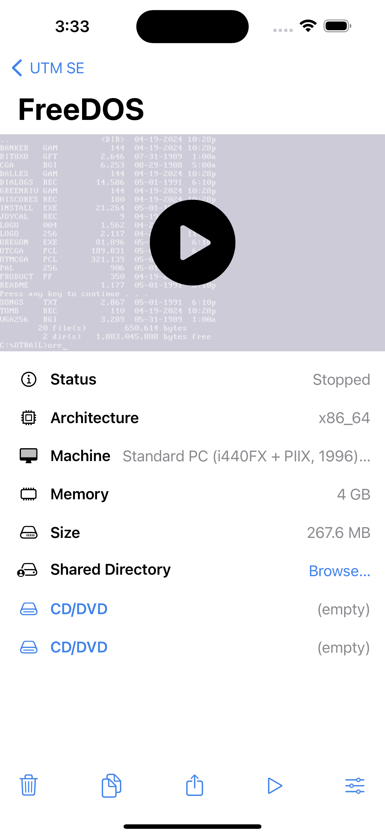 UTM SE iPhone screenshot 2