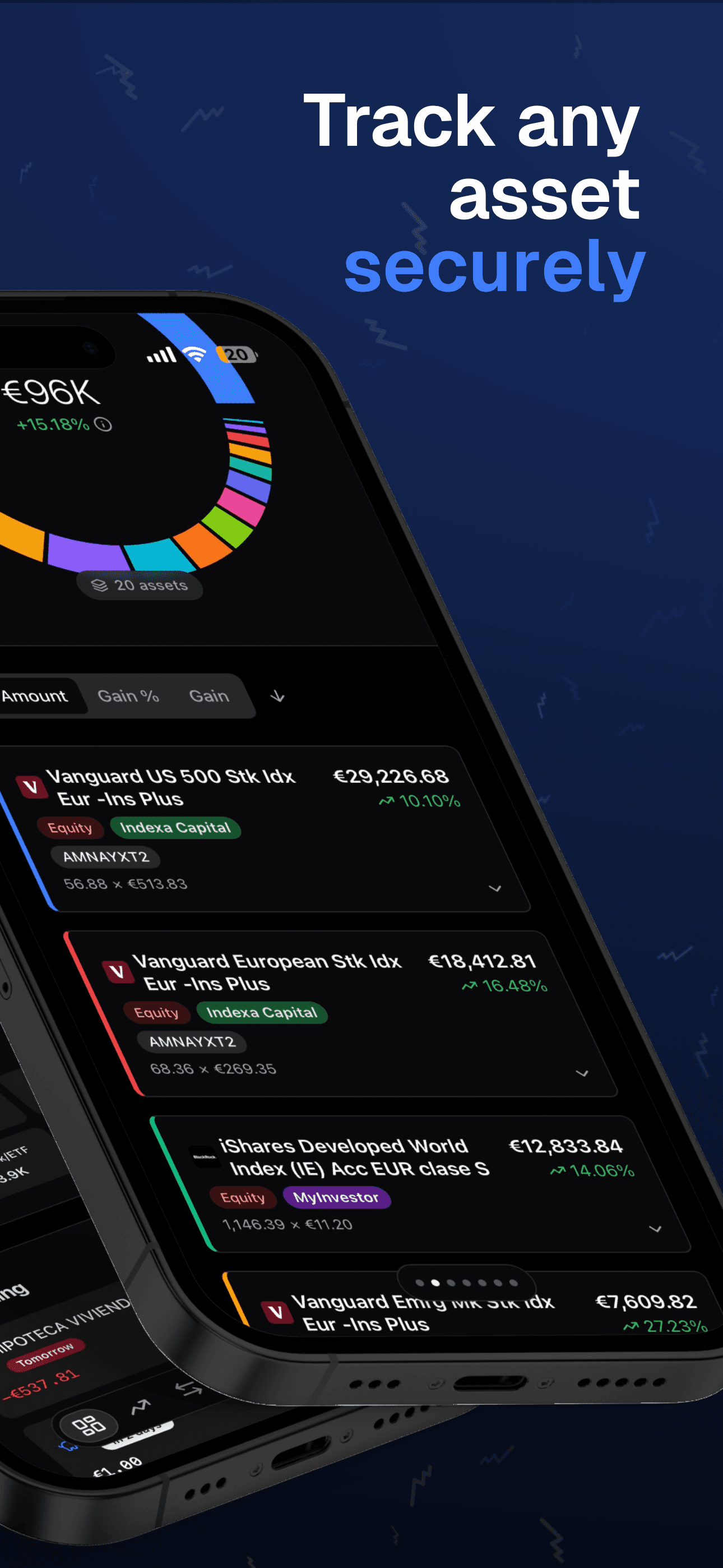 Finanze: Portfolio Tracker iPhone screenshot 2
