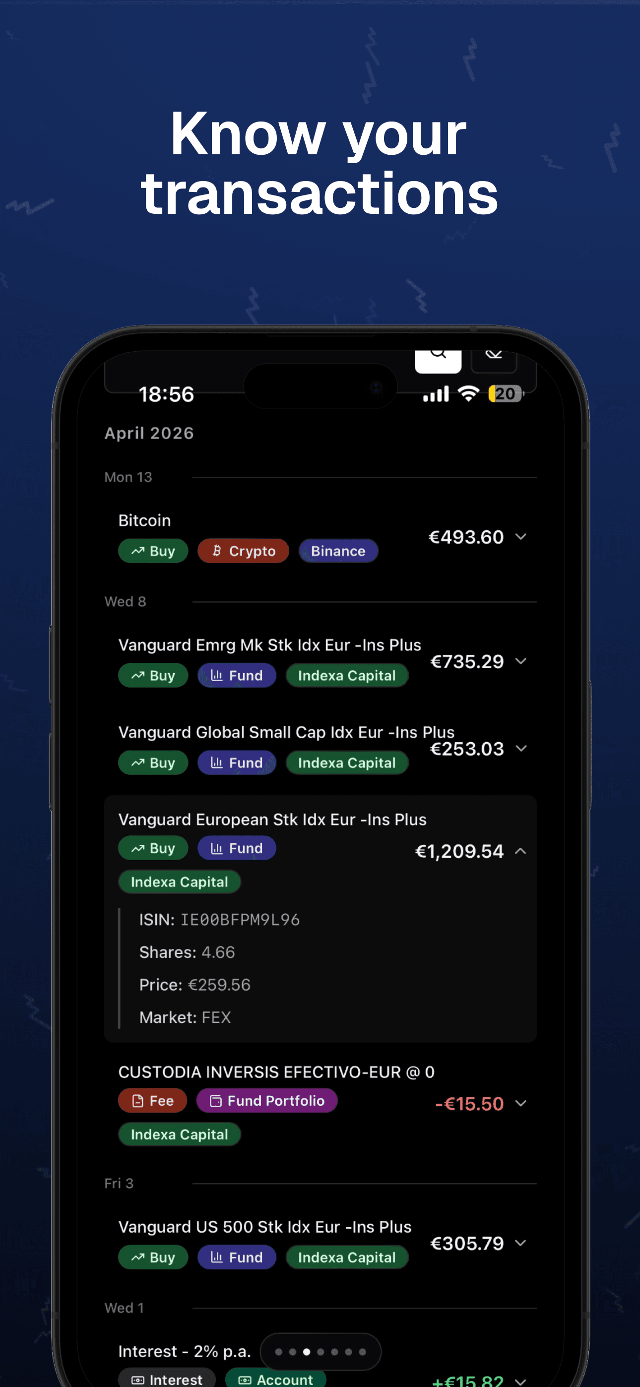 Finanze: Portfolio Tracker iPhone screenshot 8
